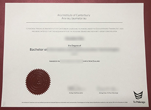 Ara Institute of Canterbury degree certificate