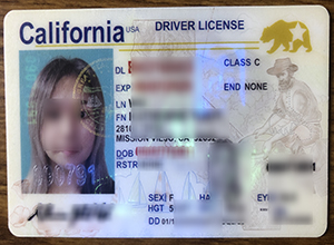 California driver's license sample, Make a California ID sample