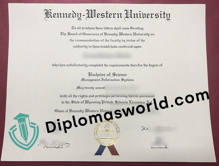 Kennedy-Western University diploma Kennedy-Western University diploma