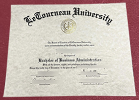 LeTourneau University diploma sample