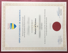 Open University of Mauritius degree sample