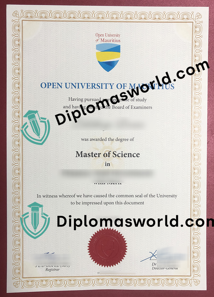 Open University of Mauritius degree