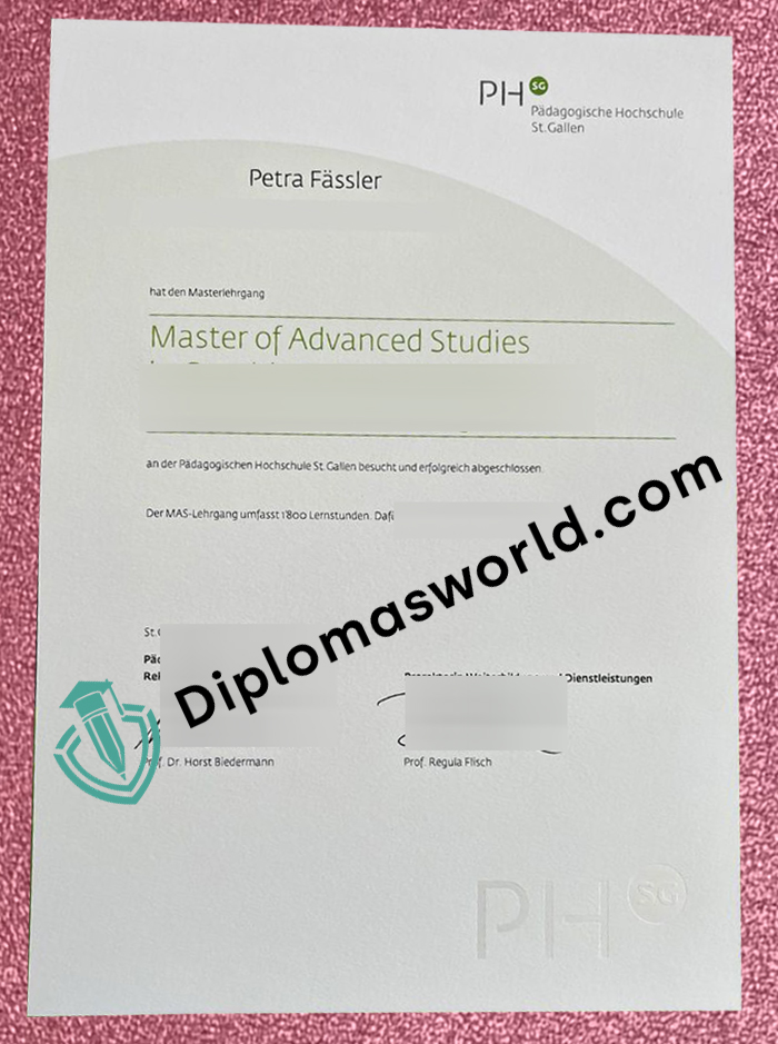 Pädagogische Hochschule St. Gallen diploma