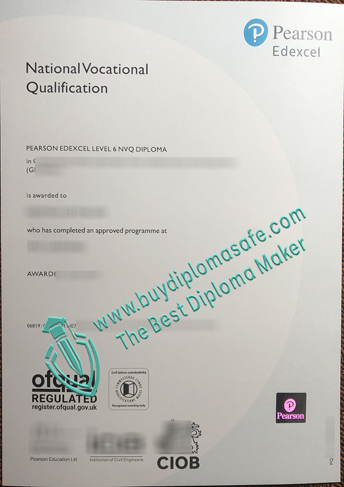 Pearson BTEC Level 6 NVQ diploma