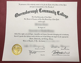 Queensborough Community College (QCC) diploma sample