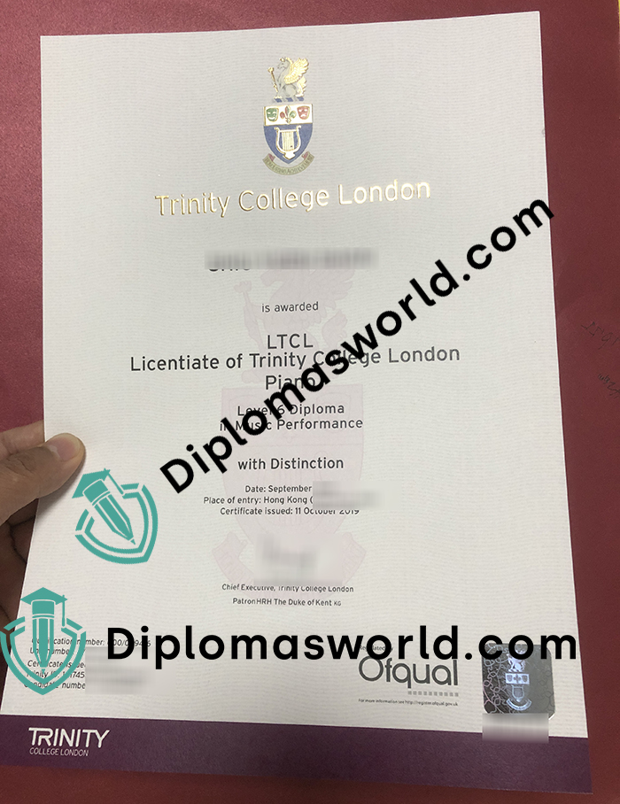 Trinity College London LTCL Level 6 diploma Trinity College London LTCL Level 6 diploma