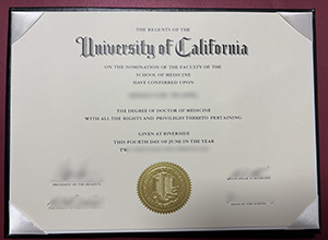 UCR diploma, UC Riverside degree sample