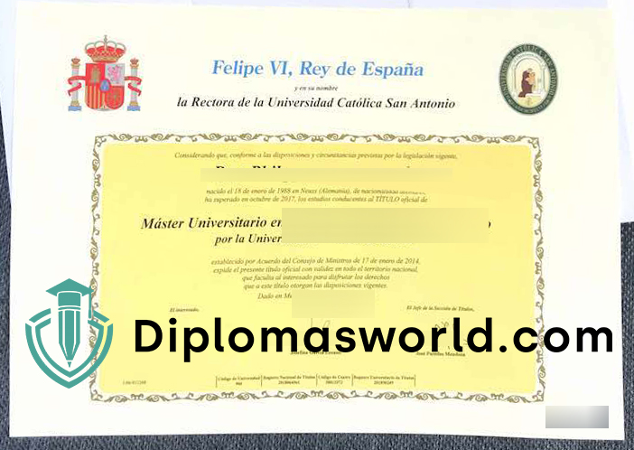 Universidad Católica San Antonio de Murcia diploma