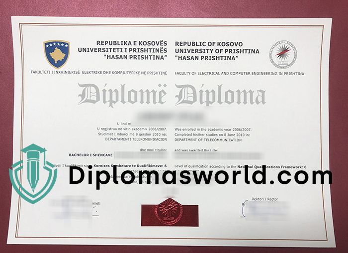 Universiteti i Prishtinës diploma Universiteti i Prishtinës diploma