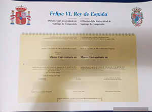 University of Santiago de Compostela diploma sample