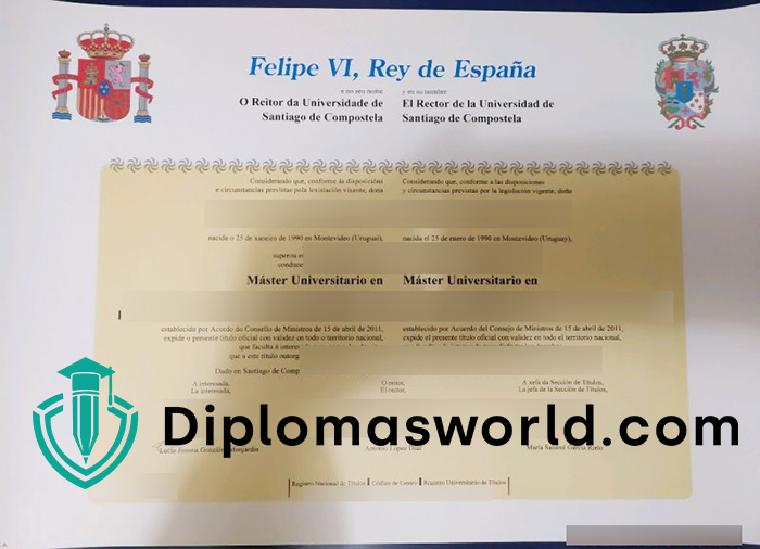 University of Santiago de Compostela diploma