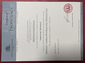Australia proficiency certificate sample