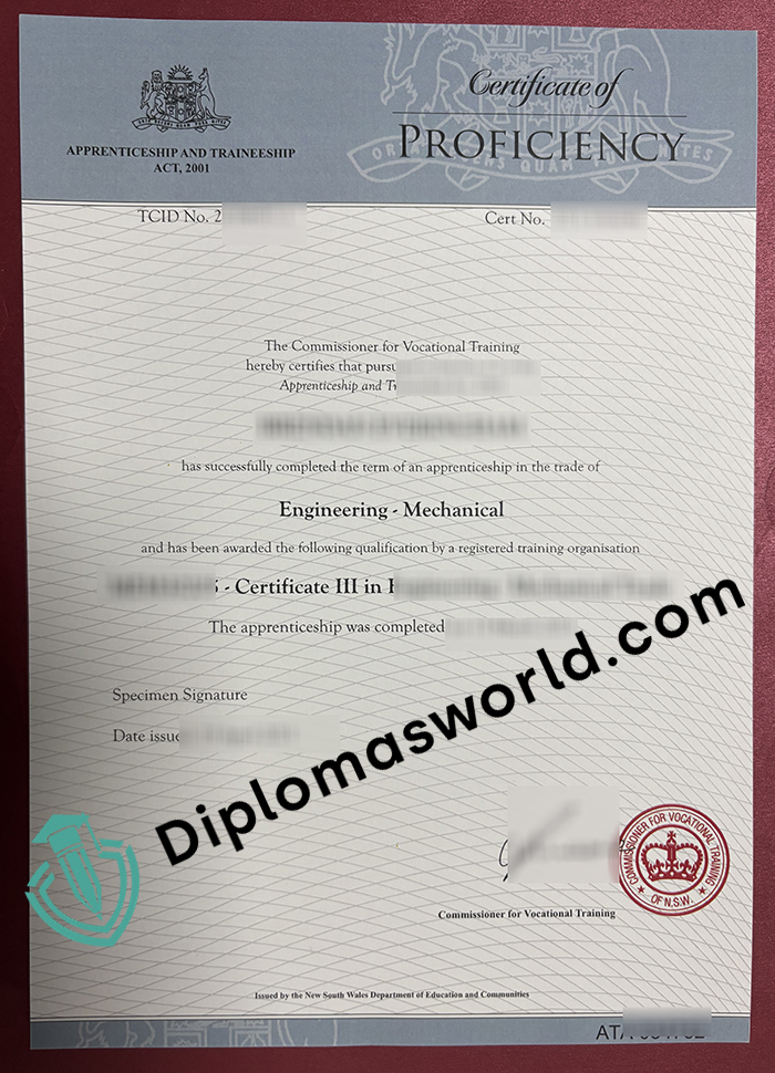Australia proficiency certificate Australia proficiency certificate