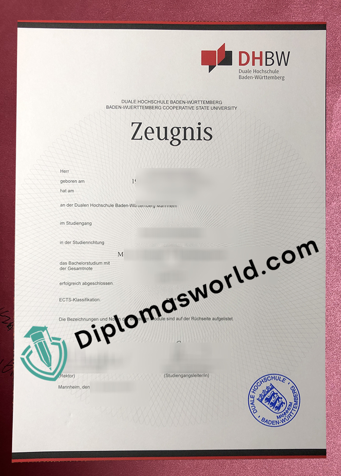 DHBW Urkunde
