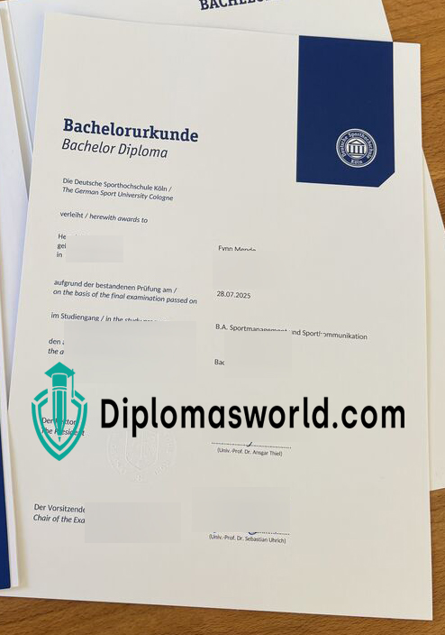 Deutsche Sporthochschule Köln Urkunde