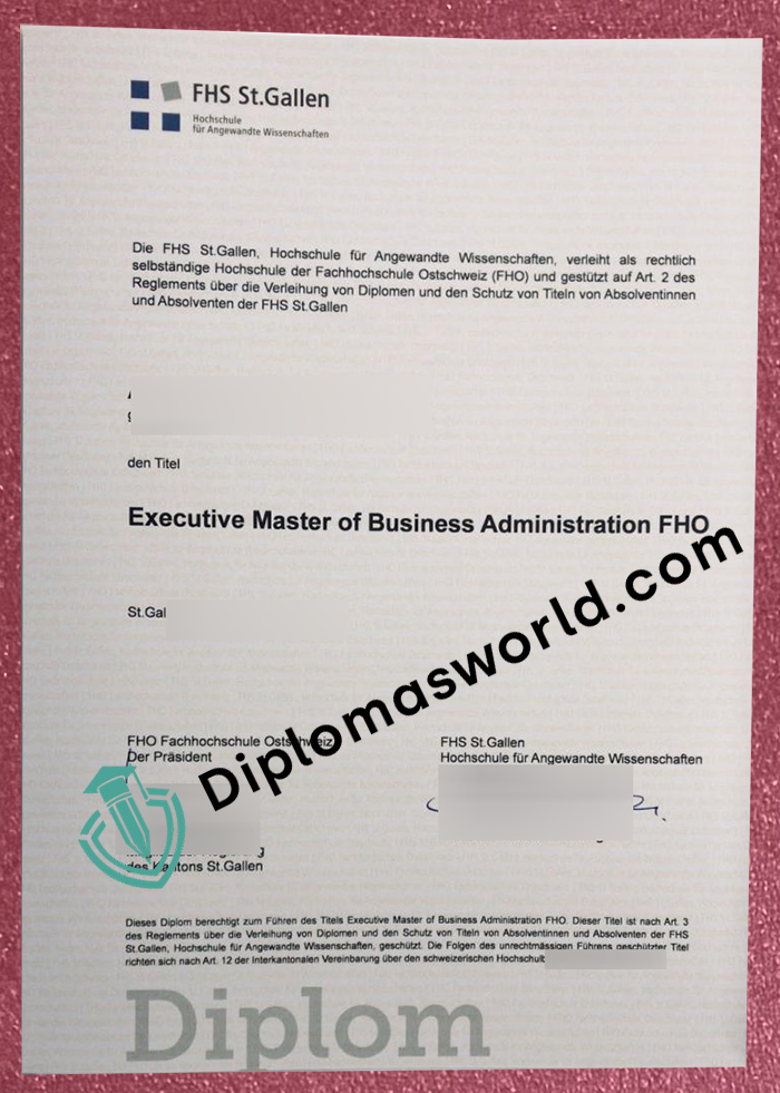 FHS St.Gallen diplom