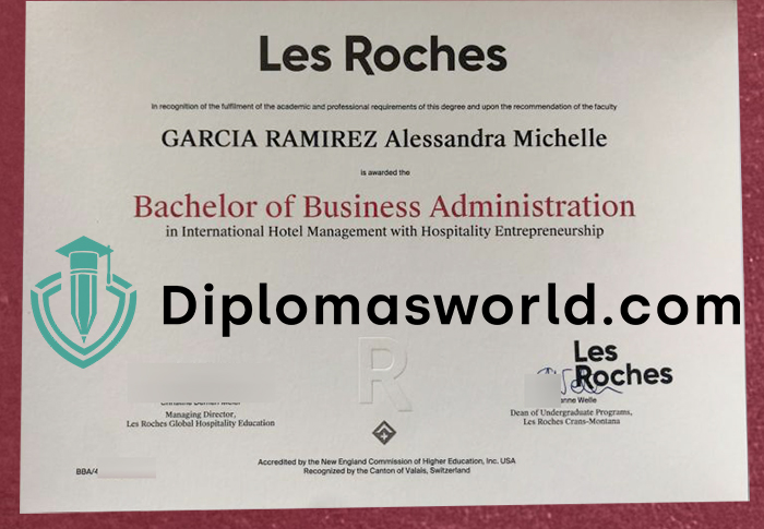 Les Roches diploma Les Roches diploma