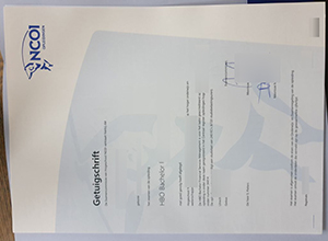 NCOI Opleidingen Getuigschrift sample