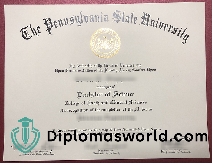 Pennsylvania State University degree, PSU diploma Pennsylvania State University degree, PSU diploma