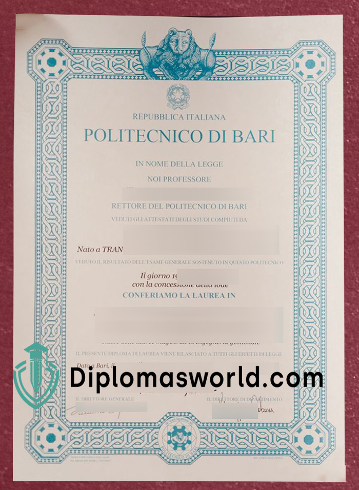 Politecnico di Bari Laurea, Politecnico di Bari diploma Politecnico di Bari Laurea, Politecnico di Bari diploma