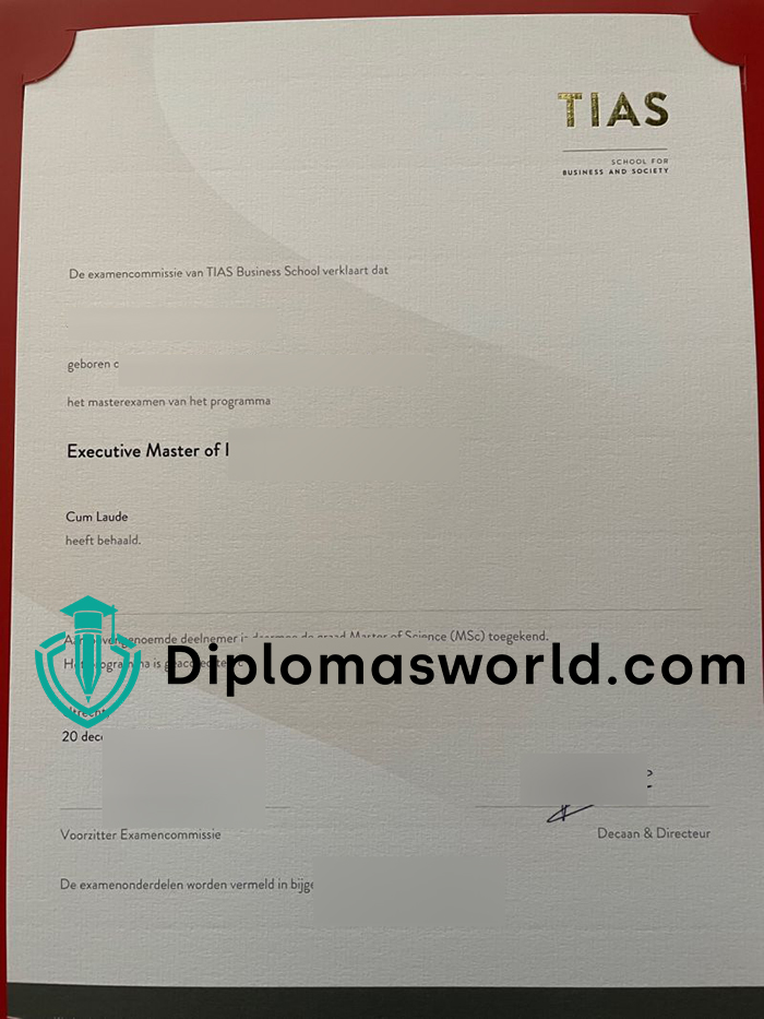 TIAS School for Business and Society degree