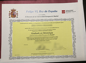 Universidad Europea de Madrid titulo sample
