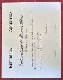 Universidad de Buenos Aires diploma sample