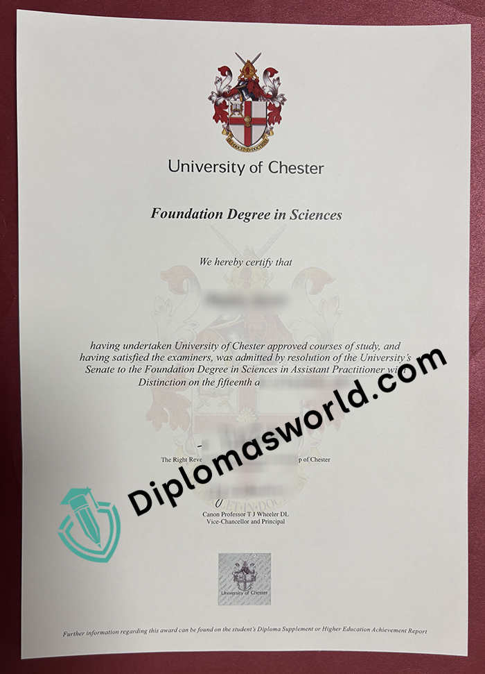 University of Chester degree University of Chester degree