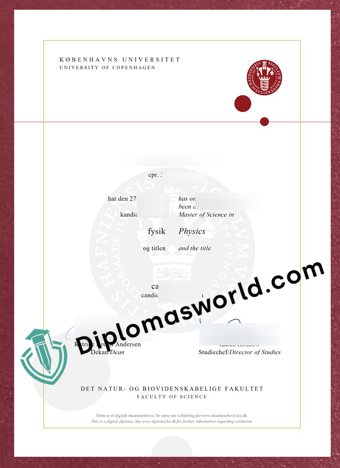 University of Copenhagen degree