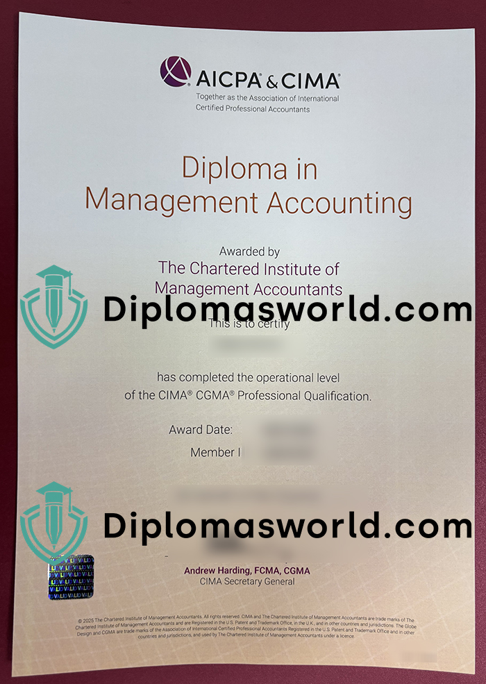 CIMA Diploma in Management Accounting