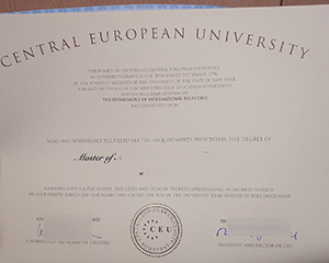 Central European University diploma sample