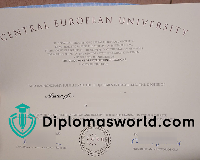 Central European University diploma