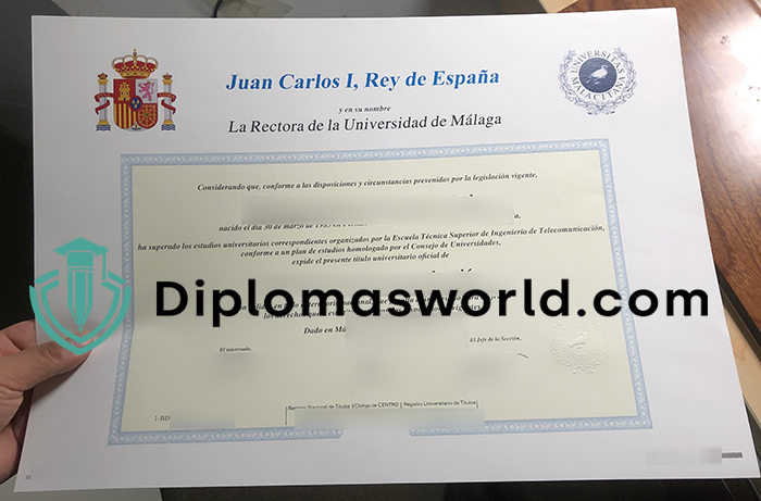 Universidad de Málaga Titulo, Buy a diploma in Spain