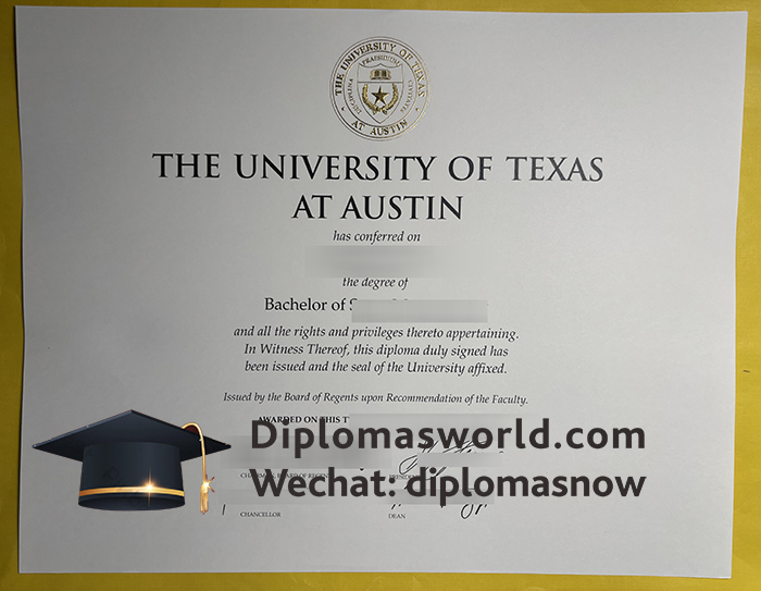 德克萨斯大学奥斯汀分校文凭，University of Texas at Austin diploma